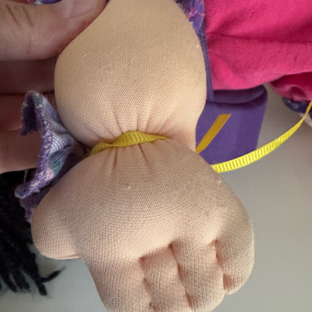 Adorable Pink Doll with Black Hair - Picture 9 of 11